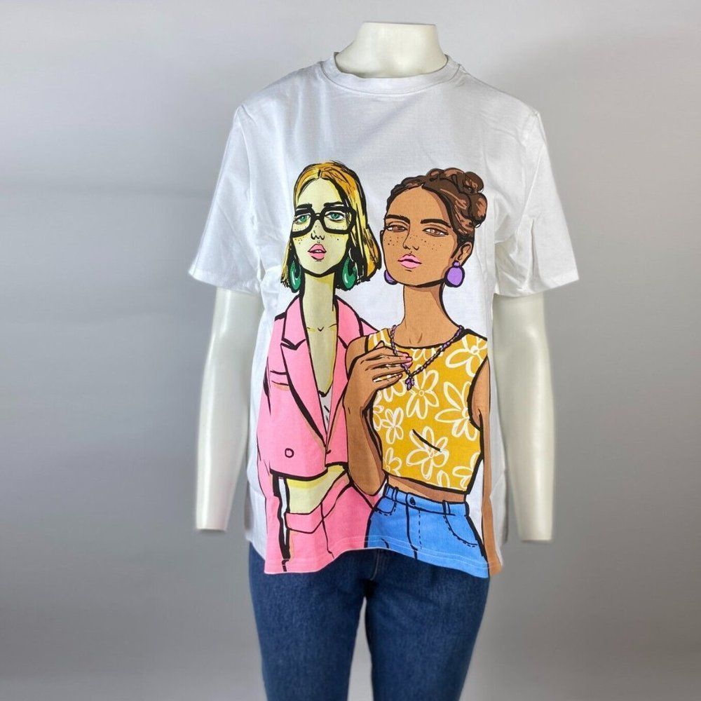 ZARA T-SHIRT PRINT WITH GIRLS - Picture 6 of 6